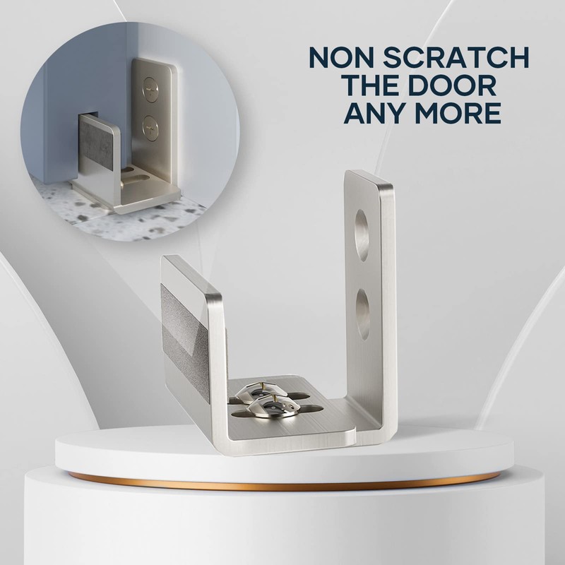 EaseLife Sliding Barn Door Bottom Floor Guide,U Shape,Flexible Adjustable Fit