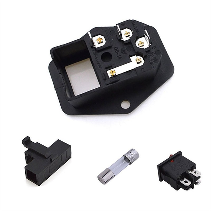 Ganasome 2 Sets IEC320 C14 Inlet Module Power Socket -