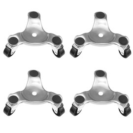 4 Packs Steel Tri-Dolly 200 lbs Load Capacity 3 Wheel Furniture Mover Dolly for Moving Cabinet, Furniture, Appliances (6 inch)