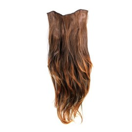 H9505-2T30 Clip-In Hairpiece with 7 Clips, 3/4 Wig Dark Red Brown 60 cm