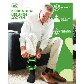 PAIXX Premium Bamboo Socks Men 43-46 & 39-42 - 4/8 Pairs Black - Anti-Sweat, Antibacterial, Breathable Socks Against Sweaty Feet, Pack of 8