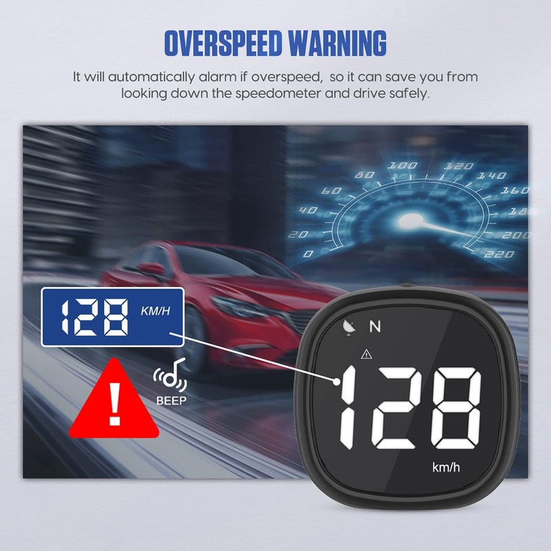 Digital GPS Speedometer, M30 Digital Inclinometer Car Offroad with Speed