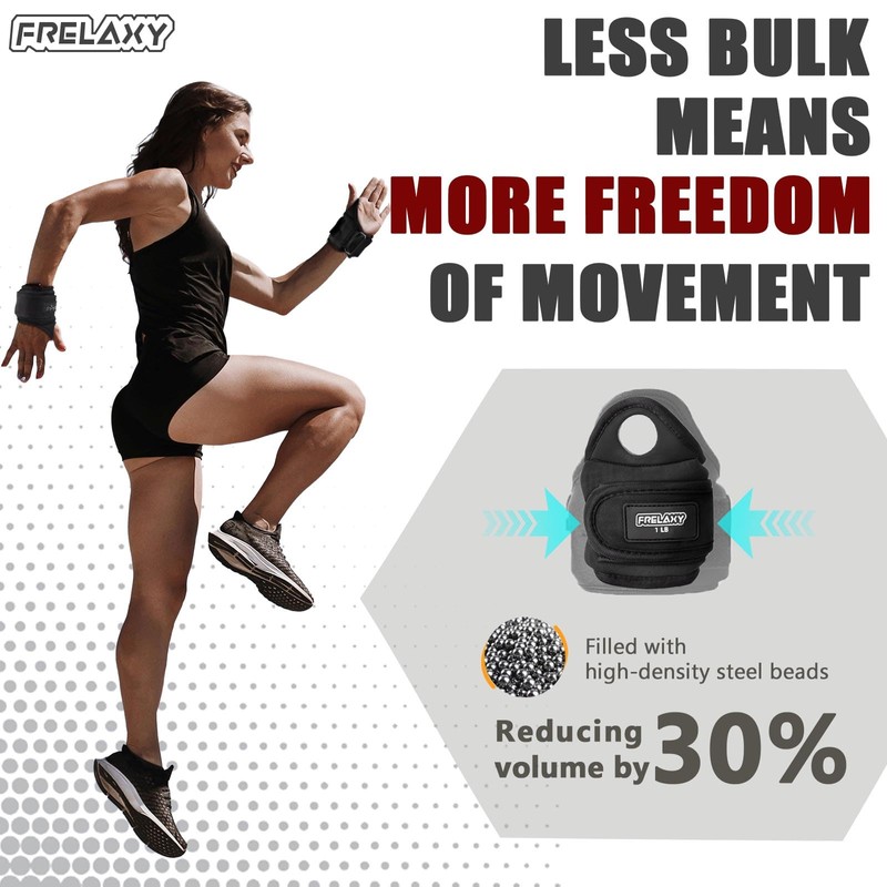 Frelaxy Wrist Weights with Thumb Loops Lock for Men Women