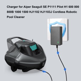 for Aiper Seagull SE Charger 12.6V Pool Vacuum AC DC Adapter Power Cord Compatible with Aiper Seagull SE P1111 Pilot H1 600 800 800B 1000 1500 HJ1102 HJ1103J Cordless Robotic Pool Cleaner Charger