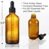 4 Pack 100ml Glass Dropper Bottles with Measured Dropper -