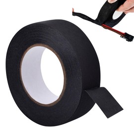 Azushwer Professional Black Electrical Tape 19mm x 25m, Wiring Harness Loom Insulating Tape, Strong Felt Wires Noise Damping Cable Looms Tape for Cars Auto Vehicle Motorcycle Cable Fixed
