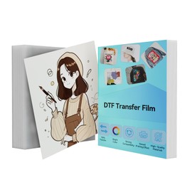 DTF Transfer Film, Sticker Paper for Inkjet Printer, A4 (8.3" x 11.7") 120 Sheets Double-Sided Matte Clear PreTreat Sheets Transparency Film for DIY Direct Print on T-Shirts Textile