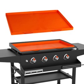 17 Inch Heavy Duty Food Grade Silicone Grill Mat for Blackstone Griddle | Orange Blackstone Griddle Cover | Durable, Non-Stick, Heat-Resistant Silicone Mat for Grilling & Protection