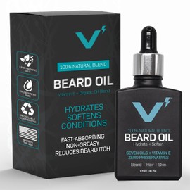 VOLT Lube Beard Oil - Natural Vegan Formula with Jojoba & Argan Oil, 1 Oz (30ml) Glass Bottle, Outback Scent
