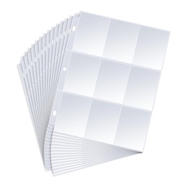 576 Pockets Trading Card Sleeves, 32 Pages Transparent Collector Sleeves, Empty Portfolio Folder, Double-Sided Card Sleeves, Pockets Trading Cards, Neutral Trading Sleeves, for a Variety of Ring