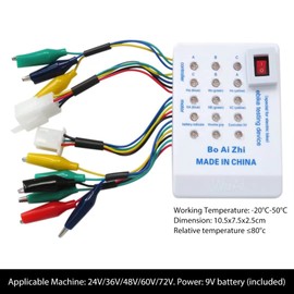 JRSHOME Electric Car Scooter Brushless Controller Tester Fits for Machine: 24V/36V/48V/60V/72V Quickly Test Whether The Brushless Motor Coil is Good or Bad