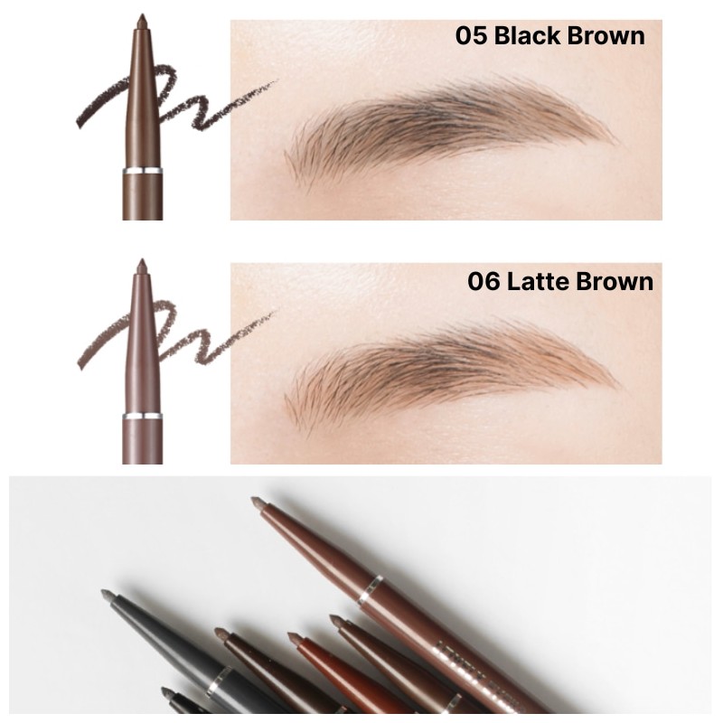 TONYMOLY Lovely Eyebrow Pencil 0.1g, Type:05 Black Brown