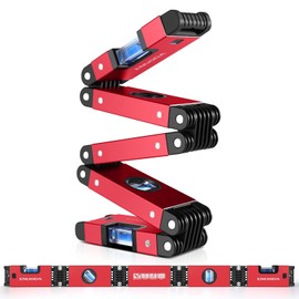 Level, Folding Tool, 28.0 inches (710 mm), ENUODA Torpedo Level, Magnetic, Multi-functional Level, Measuring Tool, Artisan Plumber, Carpenters, Brickwork, Multi Angle Measurement (45°/90°/180°)