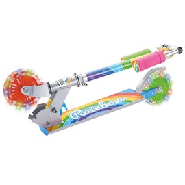 Ozbozz Rainbow Foldalbe Scooter - Light UP Wheels - Ages 5 and up