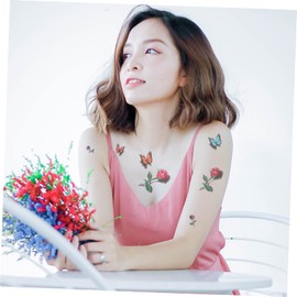 FRCOLOR 9sheets Butterfly Stickers Multipurpose Temporary Decals for Parties Weddings Festivals and Summer Fun Easy to Apply Clean Vivid Body Art for Adults and Boys and Girls