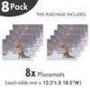 Ambesonne Fox Place Mats Set of 8, Countryside Snow Landscape