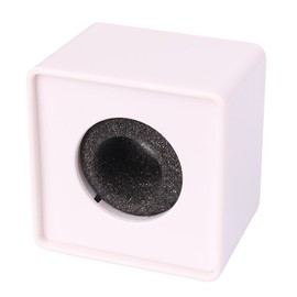 1pc New Square Cube Pattern ABS Mic Microphone Interview Logo Flag Station 37mm/1.46" Hole with Sponge