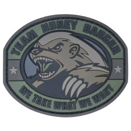 MILSPEC MONKEY MSM TEAM HONEY BADGER MILSPEC MONKEY TACTICAL FOREST PVC HOOK MORALE PATCH