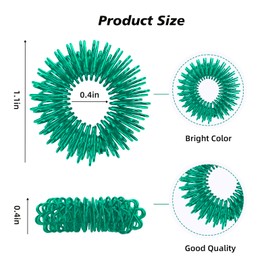 YUQILIN 100 PCS Acupressure Rings Spiky Sensory Fidgets Rings, Finger Massage Ring for Stress Relief Toys Acupuncture Ring Set for Kids Women Men, Anxiety Relief Toys Stress Reducer Massager 8 Colors