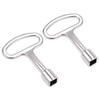 sourcing map Electrical Cabinet Key 8mm Zinc Alloy Square Water