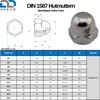D2D Pack of 10 Hexagonal Cap Nuts High Shape Size: