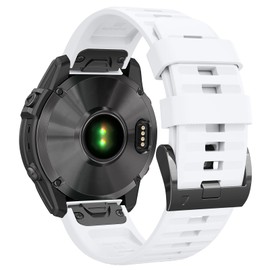 Watch Strap for Garmin Fenix 8X/Fenix 7X/Fenix 6X/Fenix 5X,26mm QuickFit Replacement Band for Garmin Enduro 3/Enduro 2,Fenix 3,Tactix Bravo (White)
