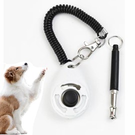 ZBJBinCH Dog Whistle Set of a Premium Quality Adjustable Frequency Dog Whistle and a Dog Clicker, Ultrasonic Dog Whistle to Stop Barking Neighbors Dog