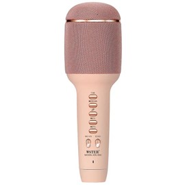 Ellenne KARAOKE BLUETOOTH MICROPHONE WITH SPEAKER SPEAKER SPEAKER FOR ADULTS - CHANGE VOICE - DUAL WIRELESS KARAOKE - DUAL WS900 PINK