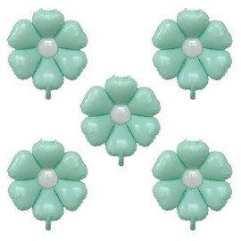 PLAP Flowers Birthday Party Balloons Daisies Happy Birthday Party Decorations (Mint green)