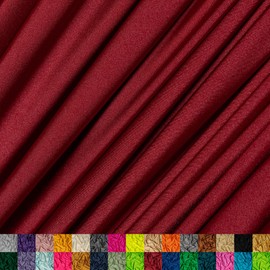 Ice Fabrics Nylon Spandex Fabric by The Yard - 60" Wide Spandex Swimwear Fabric - 4 Way Stretch for Active Wear, Yoga Pants, Swimsuits and Table Cloths - Burgundy - 1 Yard