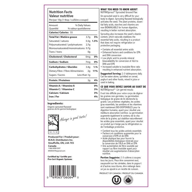 Sprouted Organic Flax Powder