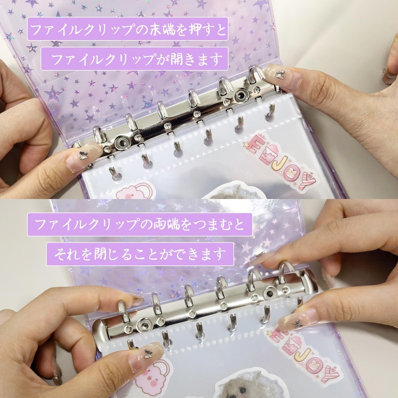 Sticker Book, a7 Girls, Sticker Notebook, Mount, Transparent Binder, Refill,