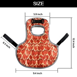 Chicken Saddles for Hens with Adjustable Straps - Outdoor Chicken Aprons Back Protector- Hen Mating Saddle Sweater Clothes- Comfortable & Lightweight Birds Feather Protector for Back and Sides(Orange)