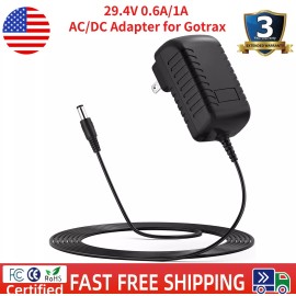 for Gotrax 29.4V 0.6A/1A AC/DC Adapter for Gotrax GKS Lumios/Plus/Pro Electric Scooter