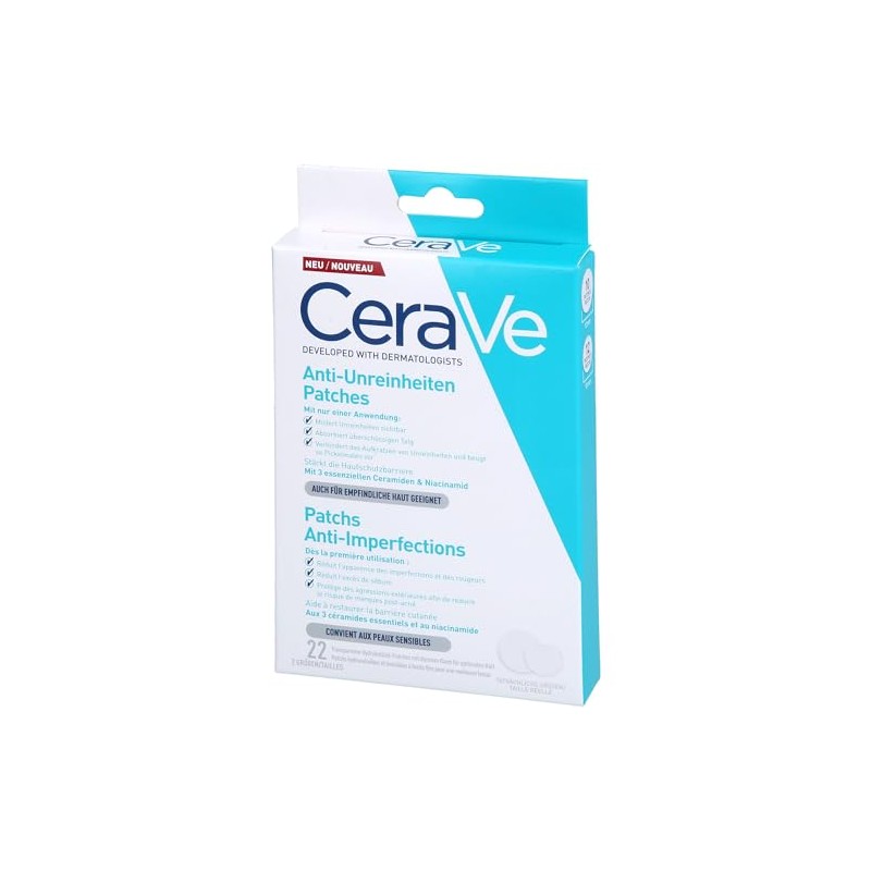 CeraVe Parches Anti Imperfecciones, Transparentes e Invisibles Sobre la Piel