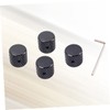 SHOWERORO 4 Pcs Black Aluminum Alloy Volume Tone Control Knobs