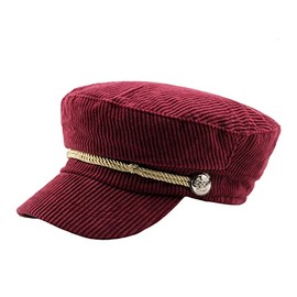 ZLSLZ Womens Retro Corduroy Ivy Newsboy Paperboy Cabbie Gatsby Painter Hats Caps (674red)