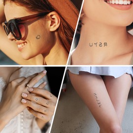 MBAIYO 20 Blatt Cartoon Katze Tattoo Aufkleber, Niedlich Klein Temporäre Tattoos Wasserfest Langlebig Fake Tattoo Aufkleber Selbstklebende Schwarz Haustier Temporary Tattoo für Männer Frauen