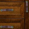 SYDARSYN Pack of 4 Leather Handles, Furniture Handles, Antique Cupboard