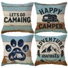 ULOVE LOVE YOURSELF Camping Throw Pillow Covers 4Pack Adventure Awaits