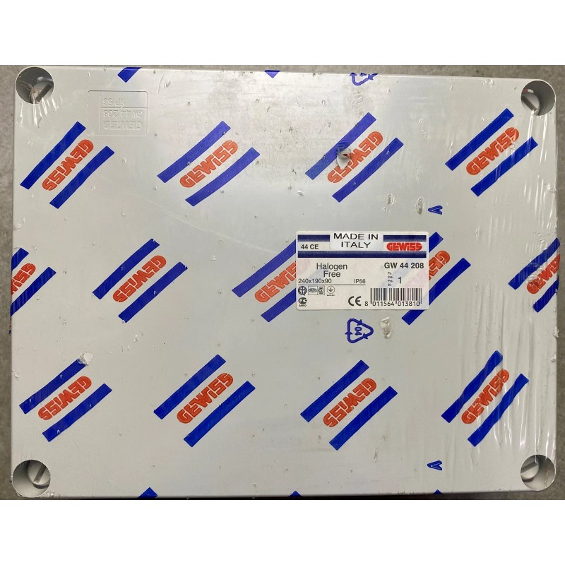 GEWISS GW44208 Junction Box With Plain Screwed LID - IP56
