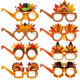 Little Man Thanksgiving Paper Eyeglasses, Fall Photo Props, Fall Party Favors, Thanksgiving Photo Booth Props, Pumpkin Sunglasses, Fall Festival Decorations, Fall Party Supplies, 16Pcs