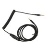Coiled Headphone Cable Replacement Headset Sound Cord with Volume Key