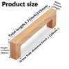 SYZOW 6 Pack Wooden Cabinet Handles Solid Wood Pulls Wooden