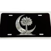 Diamond Etched Products Engraved SC Palmetto Palm Tree Moon Car