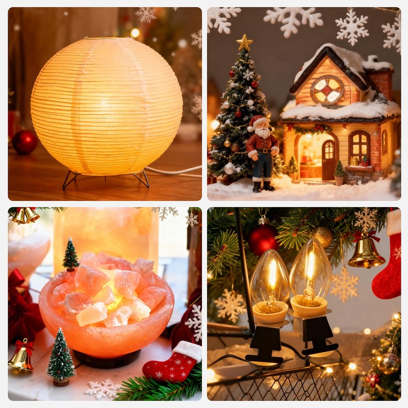 GANGZHIZI 2 Pack Christmas C7 Accessory Cord with Light Bulb,