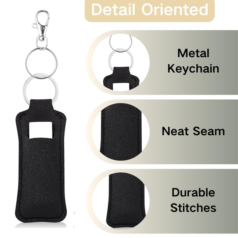 KUKEANVO Chap stick Holder | Lip Balm Holder Keychain with