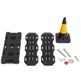 Plastic RC Car Roadblock Sand Ladder Recovery Board Simulation Fuel Tank for Axial SCX10Black