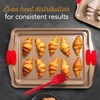 Baking Sheet Set, 3-Piece Cookie Sheet Set with Silicone Handles,