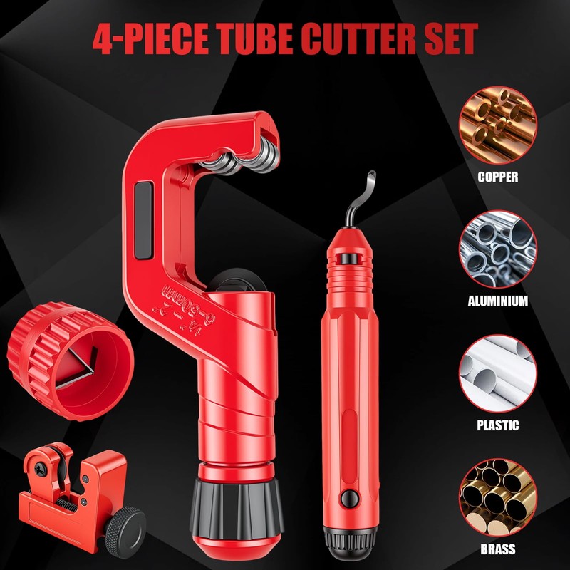 4 Piece Professional Tube Cutter Set